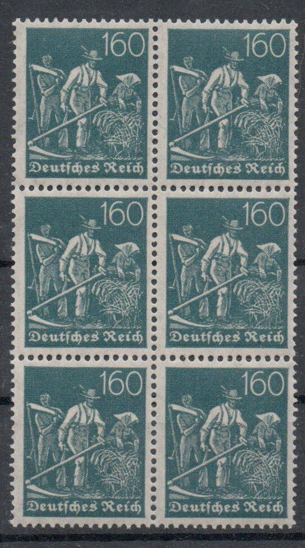m347b- Deutsches Reich Nr. 170 6er Block postfrisch/ **