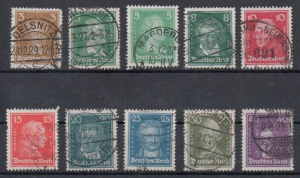 Deutsches Reich Nr. 386-395 gestempelt/ o