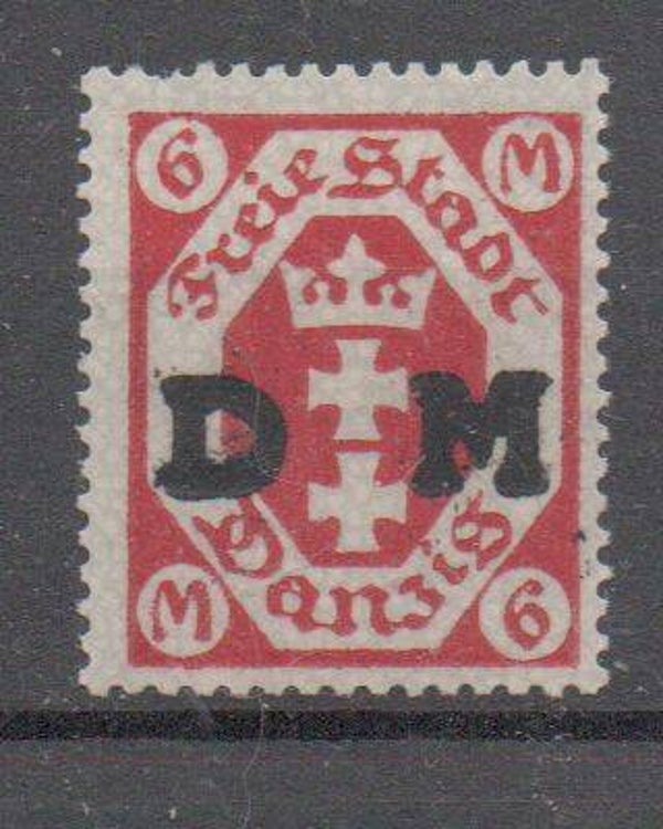 m462- Danzig  Nr. 26a ungebraucht/ * mit Aufdruckabklatsch