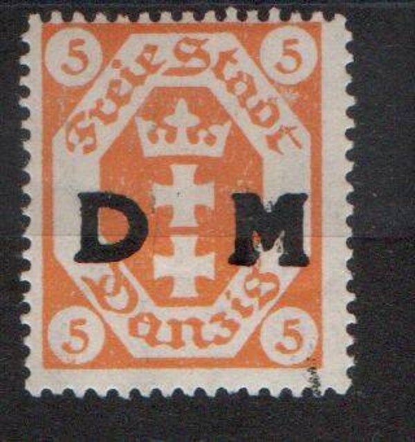Danzig  Dienst Nr. 1 ungebraucht/ *