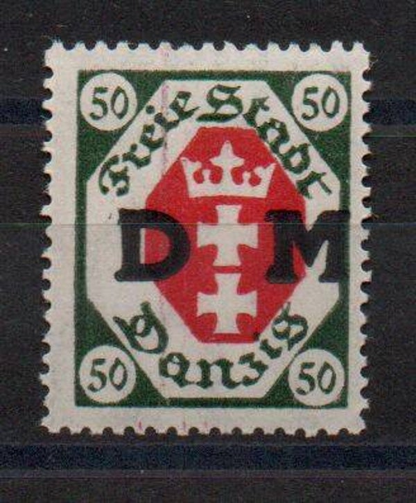 Danzig  Dienst Nr. 8 Abart  postfrisch/ **