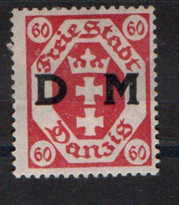 Danzig  Dienst Nr. 9 ungebraucht/ *