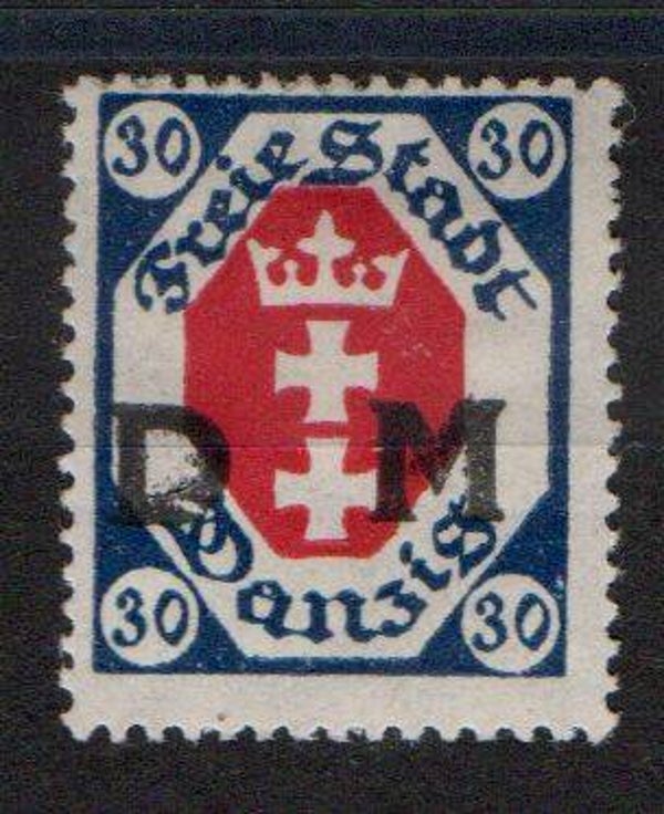 Danzig  Dienst Nr. 6 ungebraucht/ *