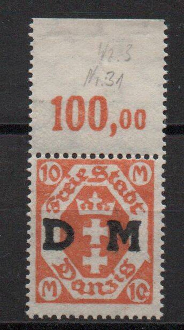 Danzig Dienst Nr. 31Y postfrisch/ *
