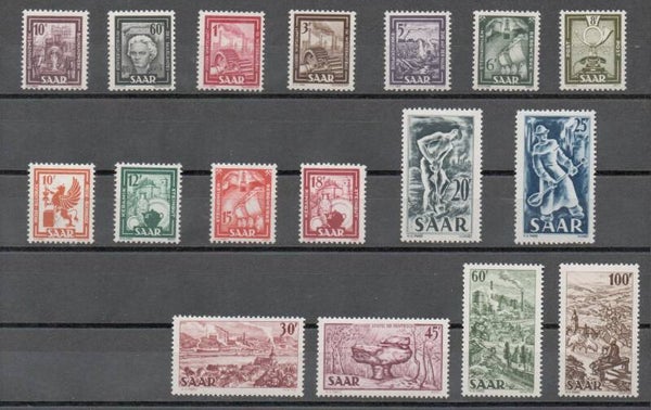 Alliierte Besatzung Saarland Nr. 272-288 postfrisch/ **