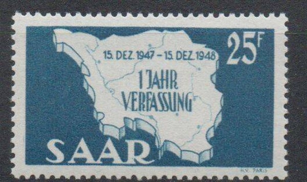 Alliierte Besatzung Saarland Nr. 261 I postfrisch/ **