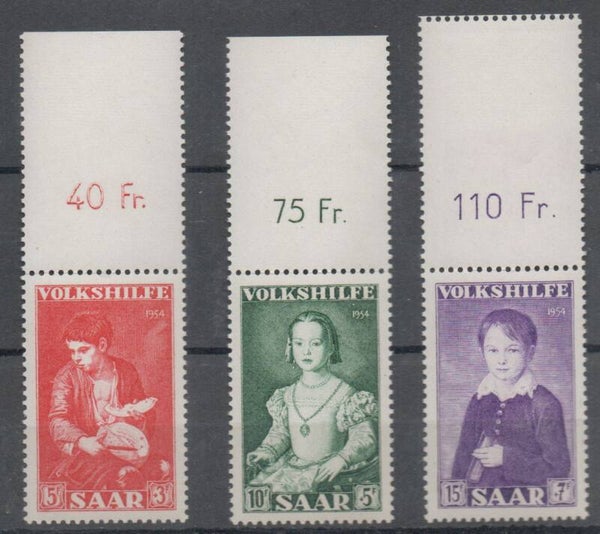 Alliierte Besatzung Saarland Nr. 354-356 postfrisch/ **