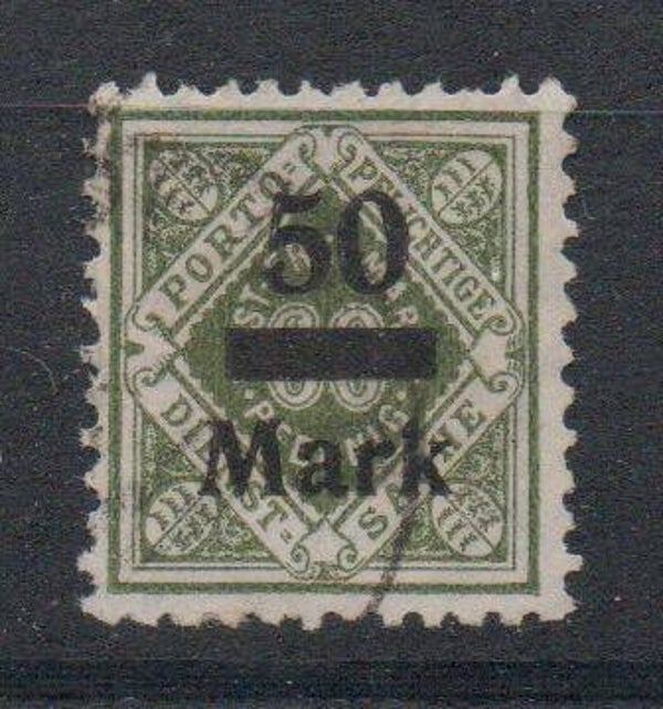 Württemberg Dienst Nr. 165 gestempelt/ o