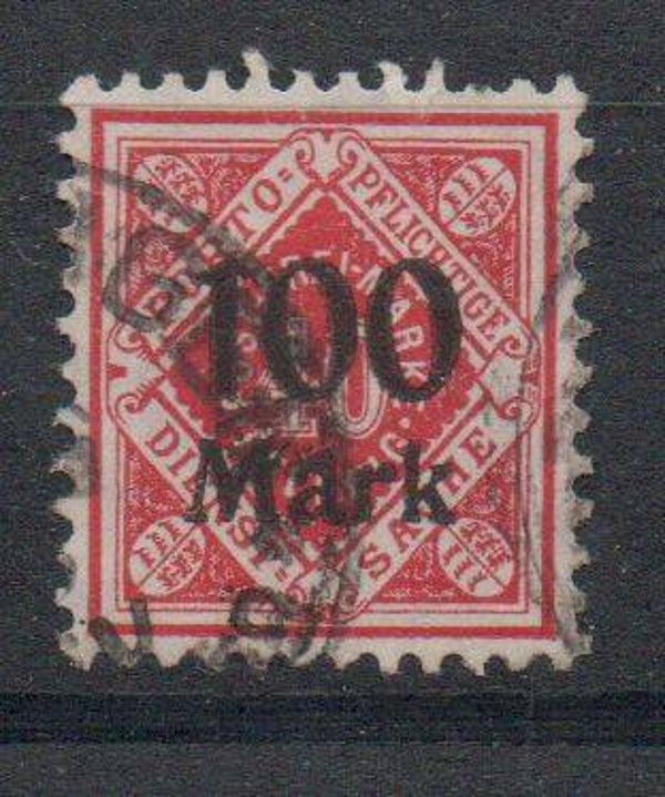 Württemberg Dienst Nr. 167 gestempelt/ o