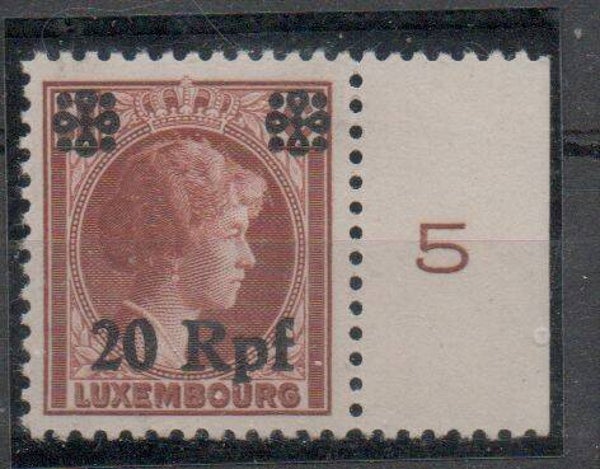 Deutsche Besetzung Luxemburg Nr. 25 II postfrisch/ **