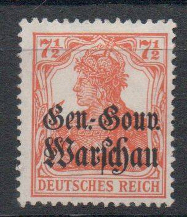 Deutsche Besetzung Polen Nr. 9b ungebraucht/ *
