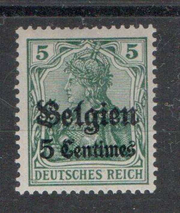 Deutsche Besetzung Belgien Nr. 2 ungebraucht/ *