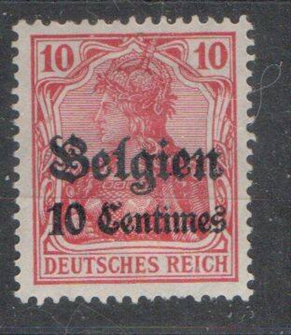 Deutsche Besetzung Belgien Nr. 3 ungebraucht/ *