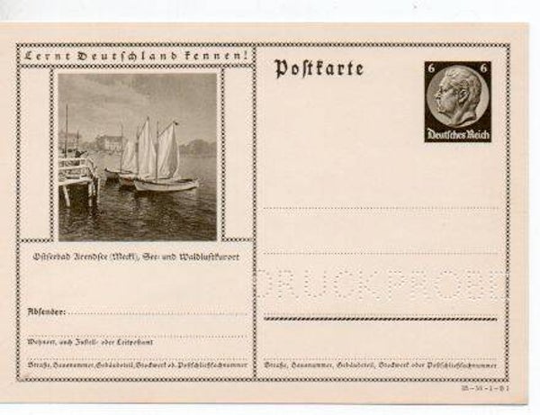 p104-Deutsches Reich Bildpostkarte P236/ 35-56-1-B1 Druckprobe *