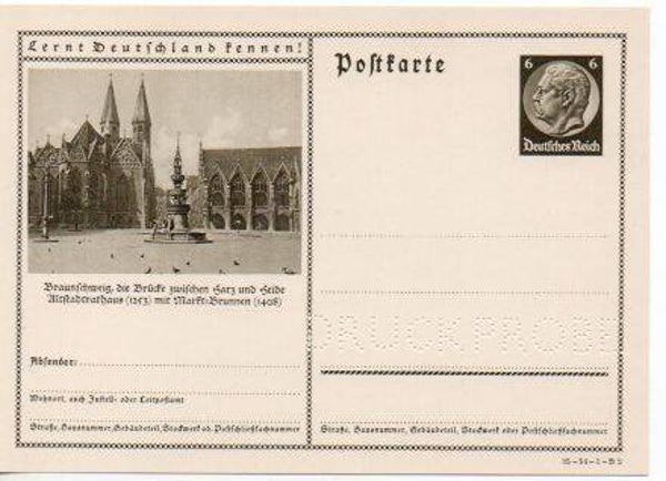 Deutsches Reich Bildpostkarte P236/ 35-54-1-B2 Druckprobe *