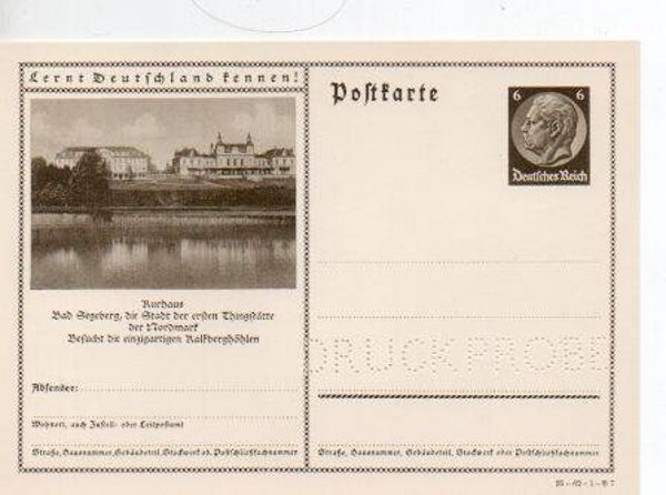 Deutsches Reich Bildpostkarte P236/ 35-62-1-B7 Druckprobe *