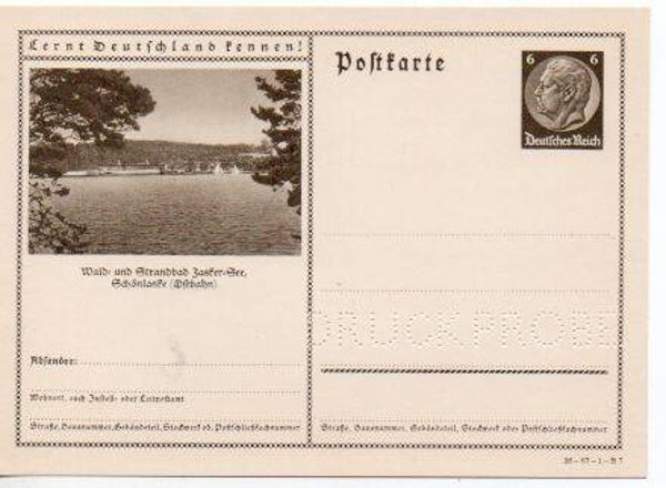 p120-Deutsches Reich Bildpostkarte P236/ 36-67-1-B7 Druckprobe *