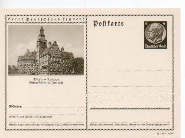 Deutsches Reich Bildpostkarte P236/ 35-54-1-B8 Druckprobe *