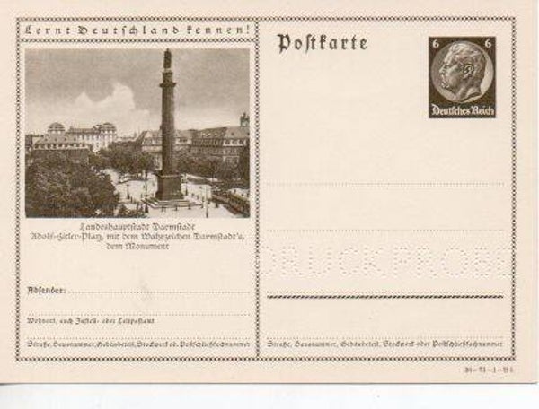 p156-Deutsches Reich Bildpostkarte P236/ 36-72-1-B5 Druckprobe *
