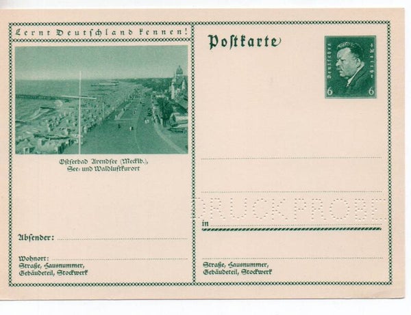 Deutsches Reich Bildpostkarte P202/ 060 Druckprobe *