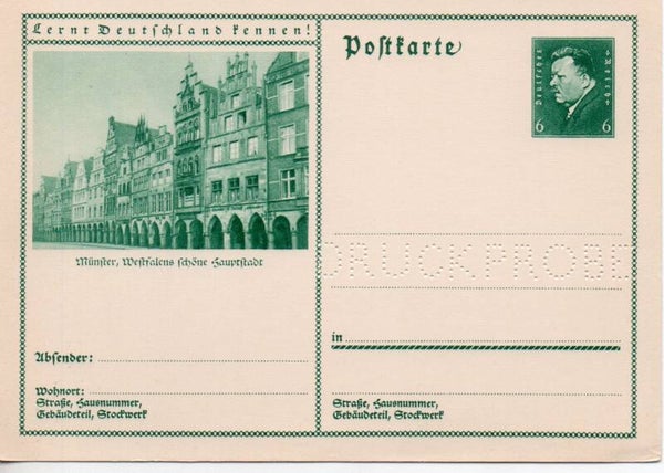 Deutsches Reich Bildpostkarte P202/ 071 Druckprobe *