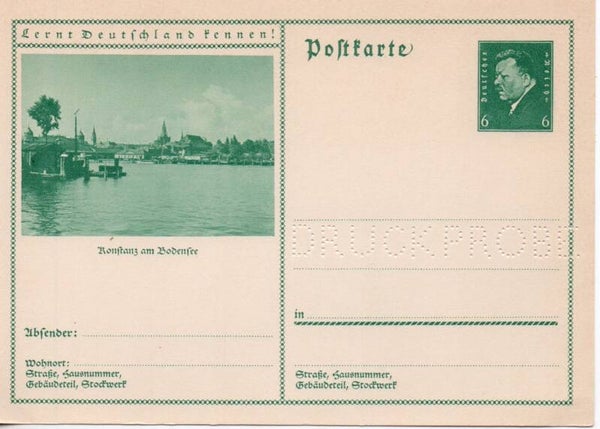 Deutsches Reich Bildpostkarte P202/ 029 Druckprobe *