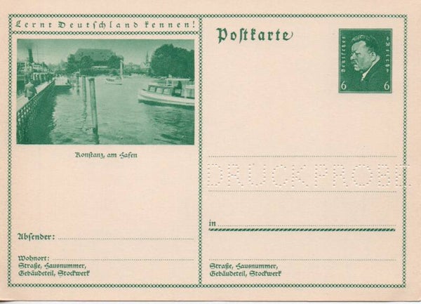 Deutsches Reich Bildpostkarte P202/ 030 Druckprobe *