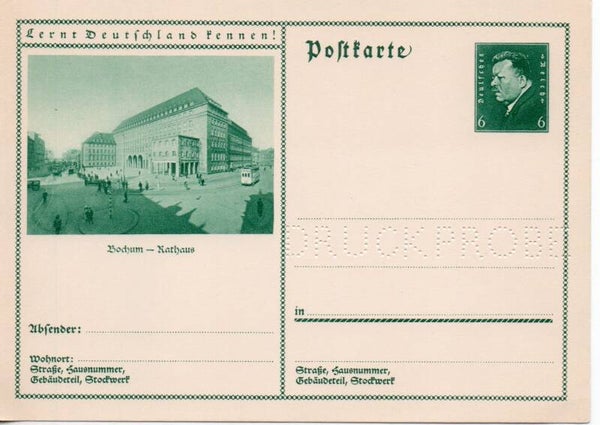 Deutsches Reich Bildpostkarte P202/ 061 Druckprobe *