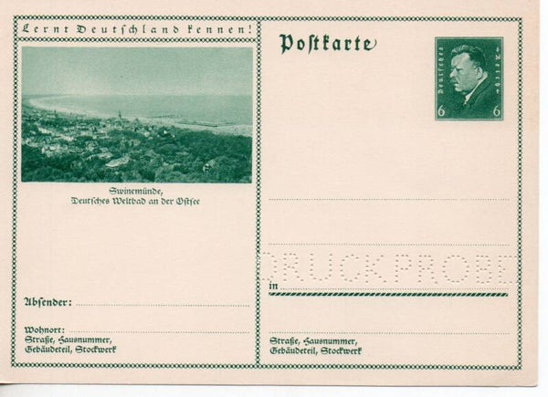 Deutsches Reich Bildpostkarte P202/ 074 Druckprobe *