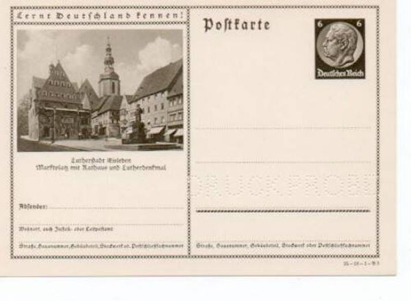 p21-Deutsches Reich Bildpostkarte P236/ 35-56-1-B5 Druckprobe *