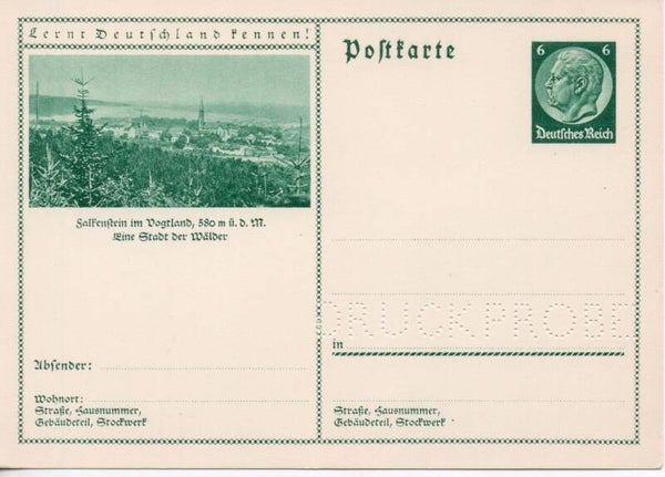 Deutsches Reich Bildpostkarte P232/ 033 Druckprobe *