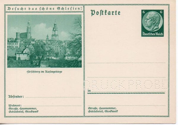 Deutsches Reich Bildpostkarte P232/ 054 Druckprobe *