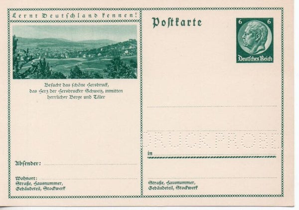 Deutsches Reich Bildpostkarte P232/ 051 Druckprobe *