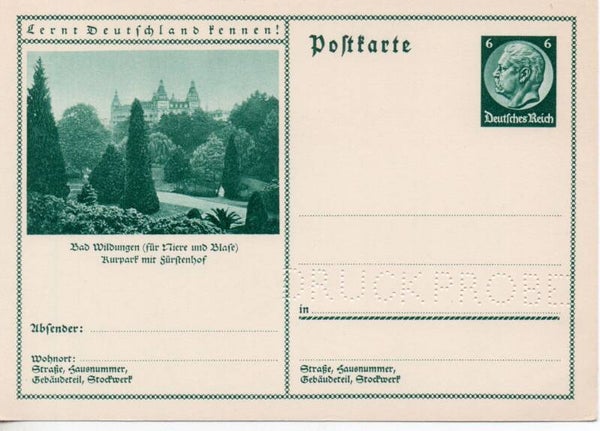 Deutsches Reich Bildpostkarte P232/ 0138 Druckprobe *