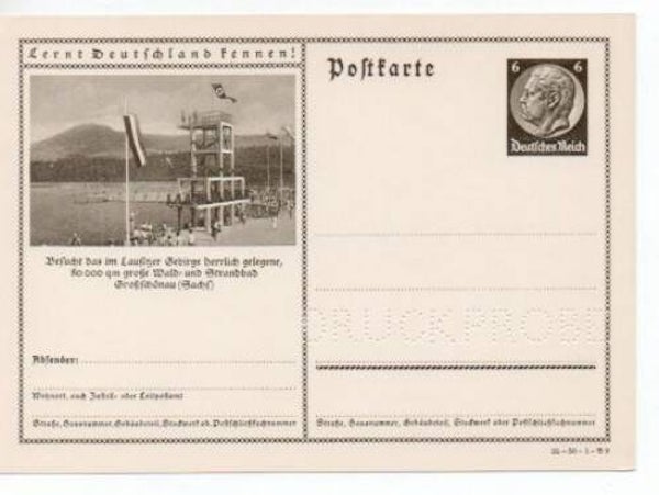 p25-Deutsches Reich Bildpostkarte P236/ 35-56-1-B9 Druckprobe *