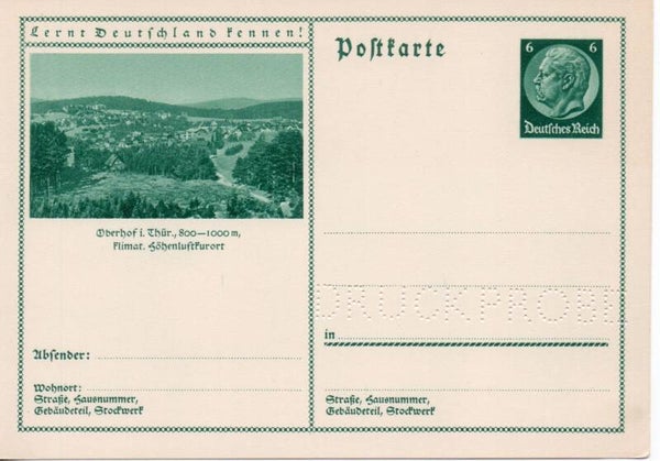 Deutsches Reich Bildpostkarte P232/ 090 Druckprobe *