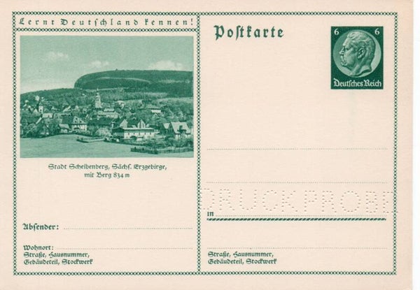 Deutsches Reich Bildpostkarte P232/ 0107 Druckprobe *