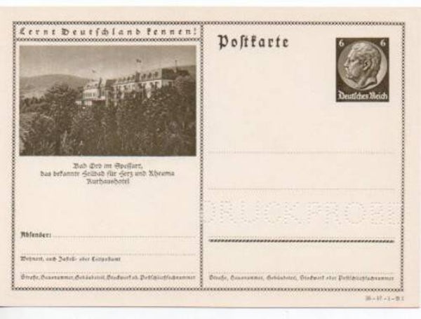 Deutsches Reich Bildpostkarte P236/ 35-57-1-B1 Druckprobe *
