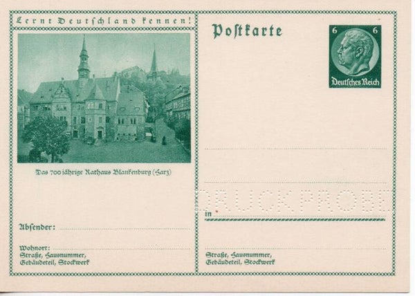 Deutsches Reich Bildpostkarte P232/ 012 Druckprobe *