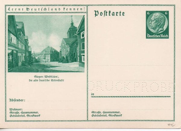 Deutsches Reich Bildpostkarte P232/ 0114 Druckprobe *