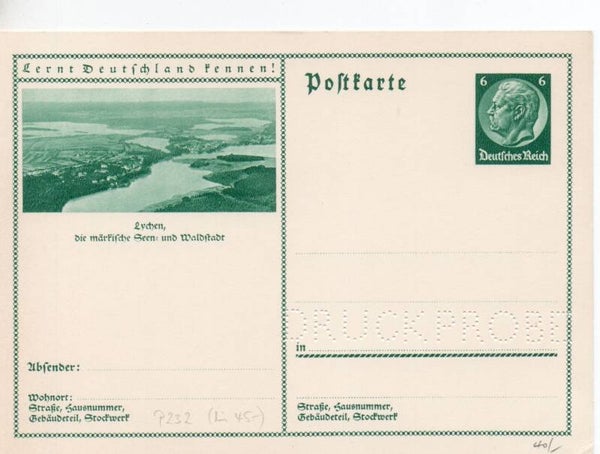 Deutsches Reich Bildpostkarte P232/ 078 Druckprobe *