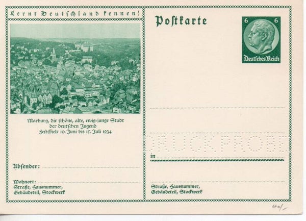 Deutsches Reich Bildpostkarte P232/ 080 Druckprobe *