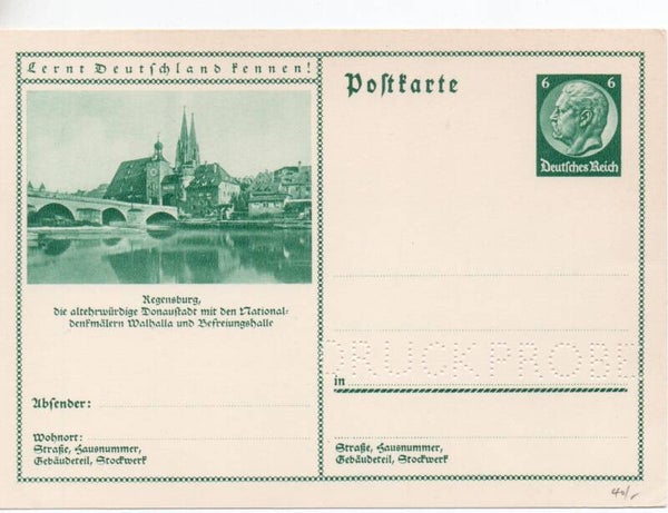 Deutsches Reich Bildpostkarte P232/ 096 Druckprobe *