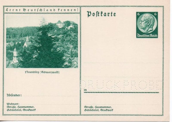 Deutsches Reich Bildpostkarte P232/ 085 Druckprobe *
