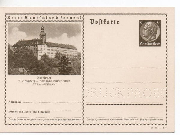 Deutsches Reich Bildpostkarte P236/ 36-73-1-B4 Druckprobe *