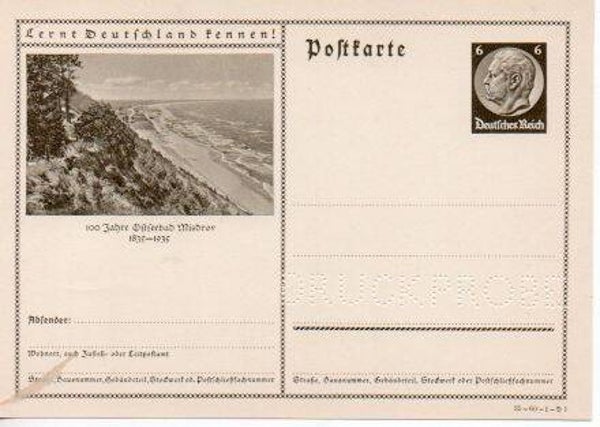 Deutsches Reich Bildpostkarte P236/ 35-60-1-B1 Druckprobe *
