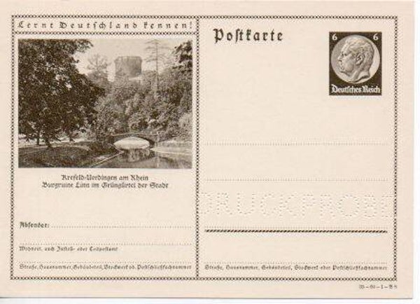 Deutsches Reich Bildpostkarte P236/ 35-60-1-B8 Druckprobe *