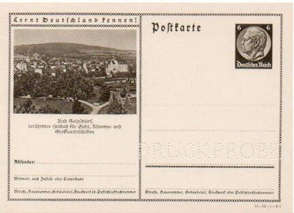 Deutsches Reich Bildpostkarte P236/ 34-53-1-B5 Druckprobe *