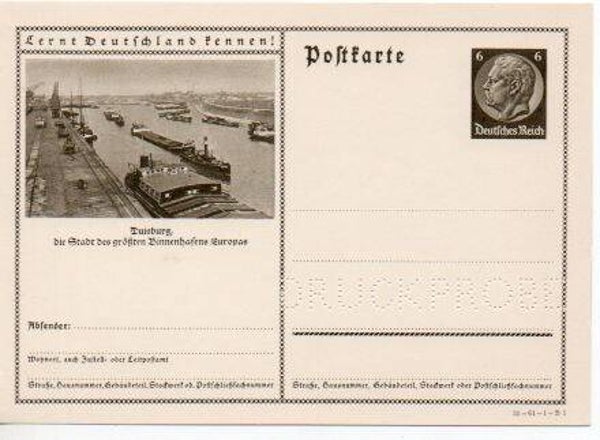 Deutsches Reich Bildpostkarte P236/ 35-61-1-B1 Druckprobe *