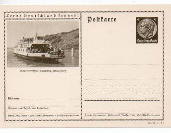 Deutsches Reich Bildpostkarte P236/ 35-61-1-B6 Druckprobe *
